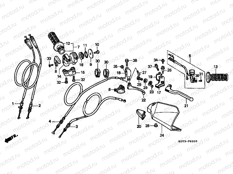 F-3 HANDLE LEVER / SWITCH / CABLE (CM)