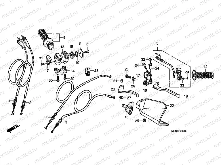 F-3 HANDLE LEVER / SWITCH / CABLE (CM)