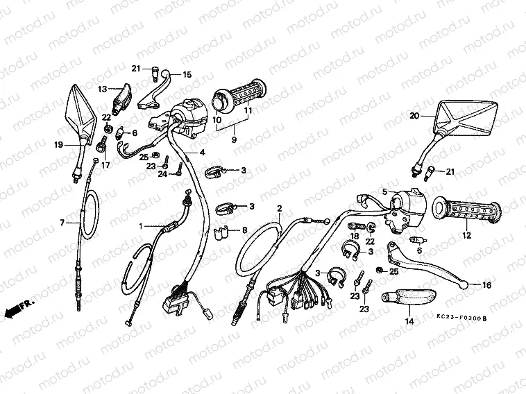 F-3 HANDLE LEVER / SWITCH / CABLE (E / ED / F / G / SD / SW)
