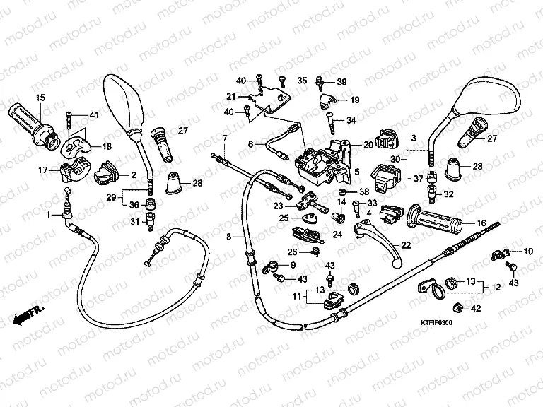 F-3 HANDLE LEVER / SWITCH / CABLE (SH125D / 150D)