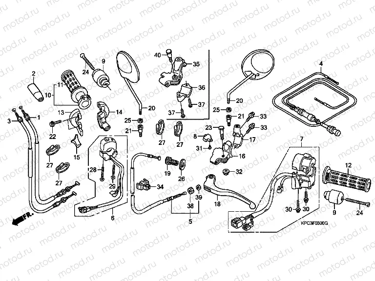 F-3 HANDLE LEVER / SWITCH / CABLE (XL125V1 / 2/3/4/5/6)
