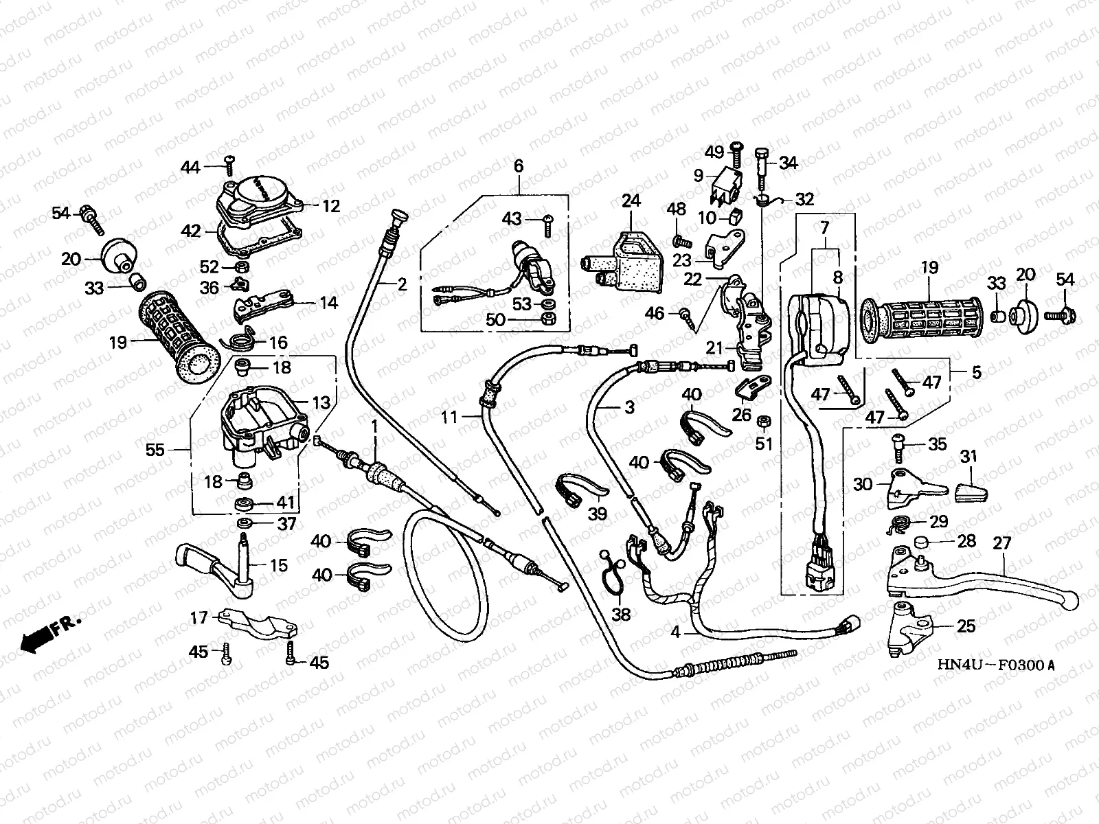 F-3 HANDLE LEVER/SWITCH/CABLE