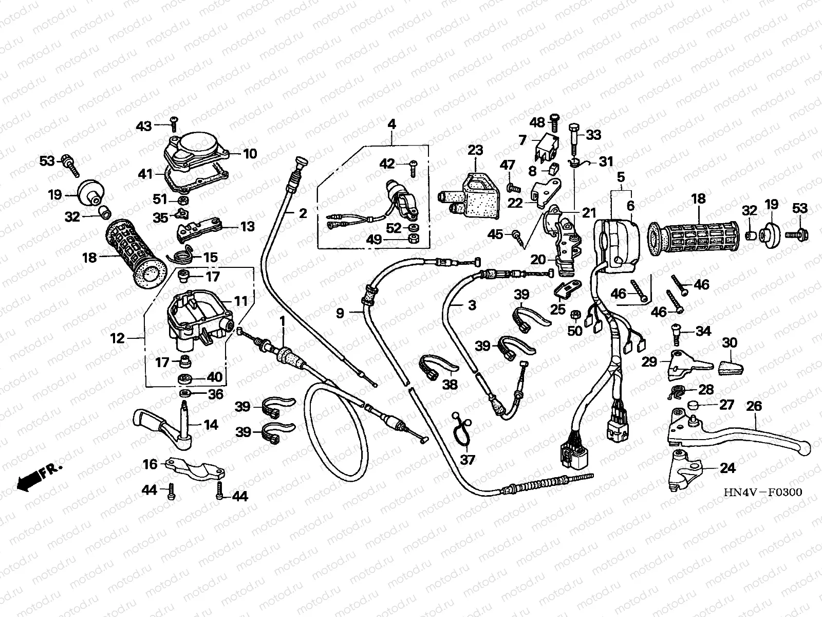 F-3 HANDLE LEVER/SWITCH/CABLE