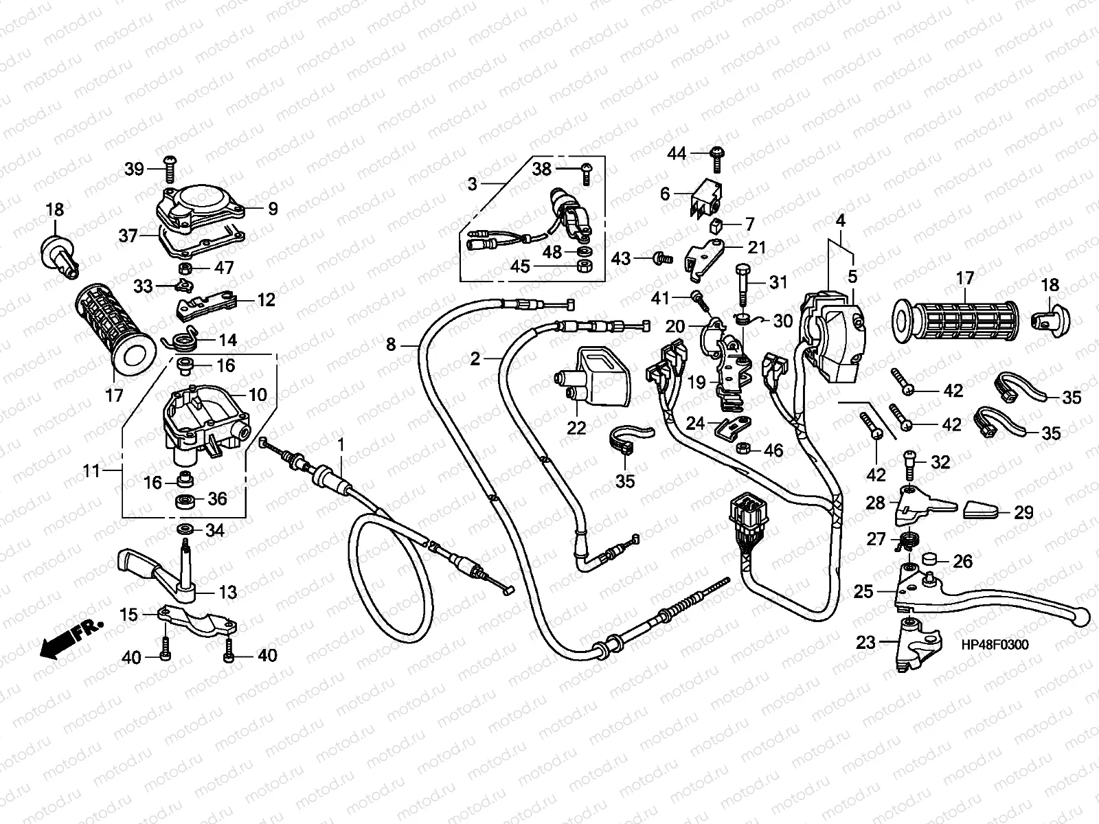 F-3 HANDLE LEVER/SWITCH/CABLE