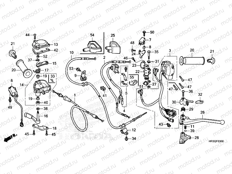 F-3 HANDLE LEVER/SWITCH/CABLE