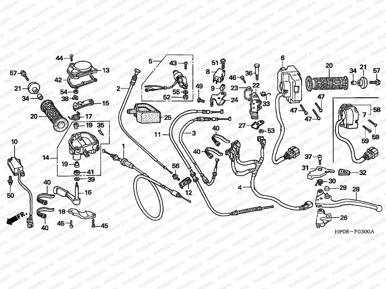 F-3 HANDLE LEVER/SWITCH/CABLE