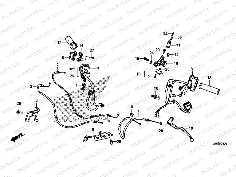 F-3 HANDLE LEVER/SWITCH/CABLE