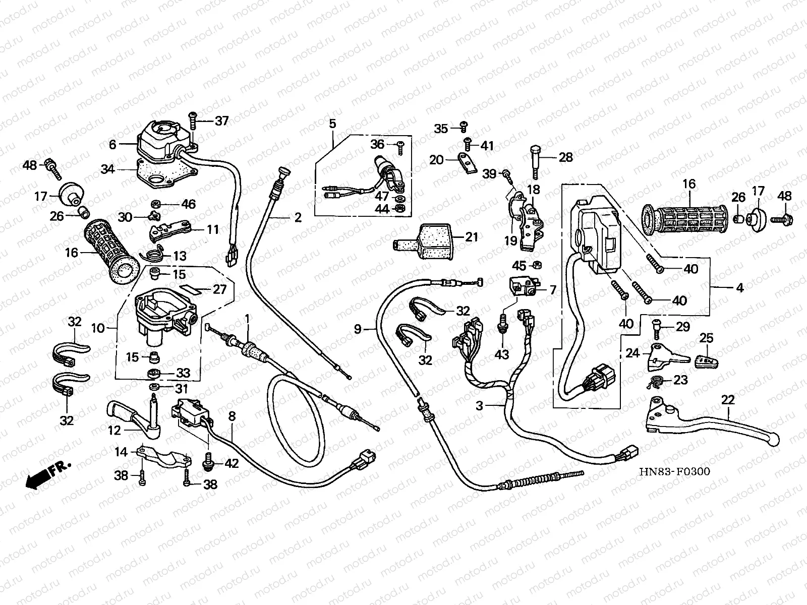 F-3 HANDLE LEVER/SWITCH/CABLE