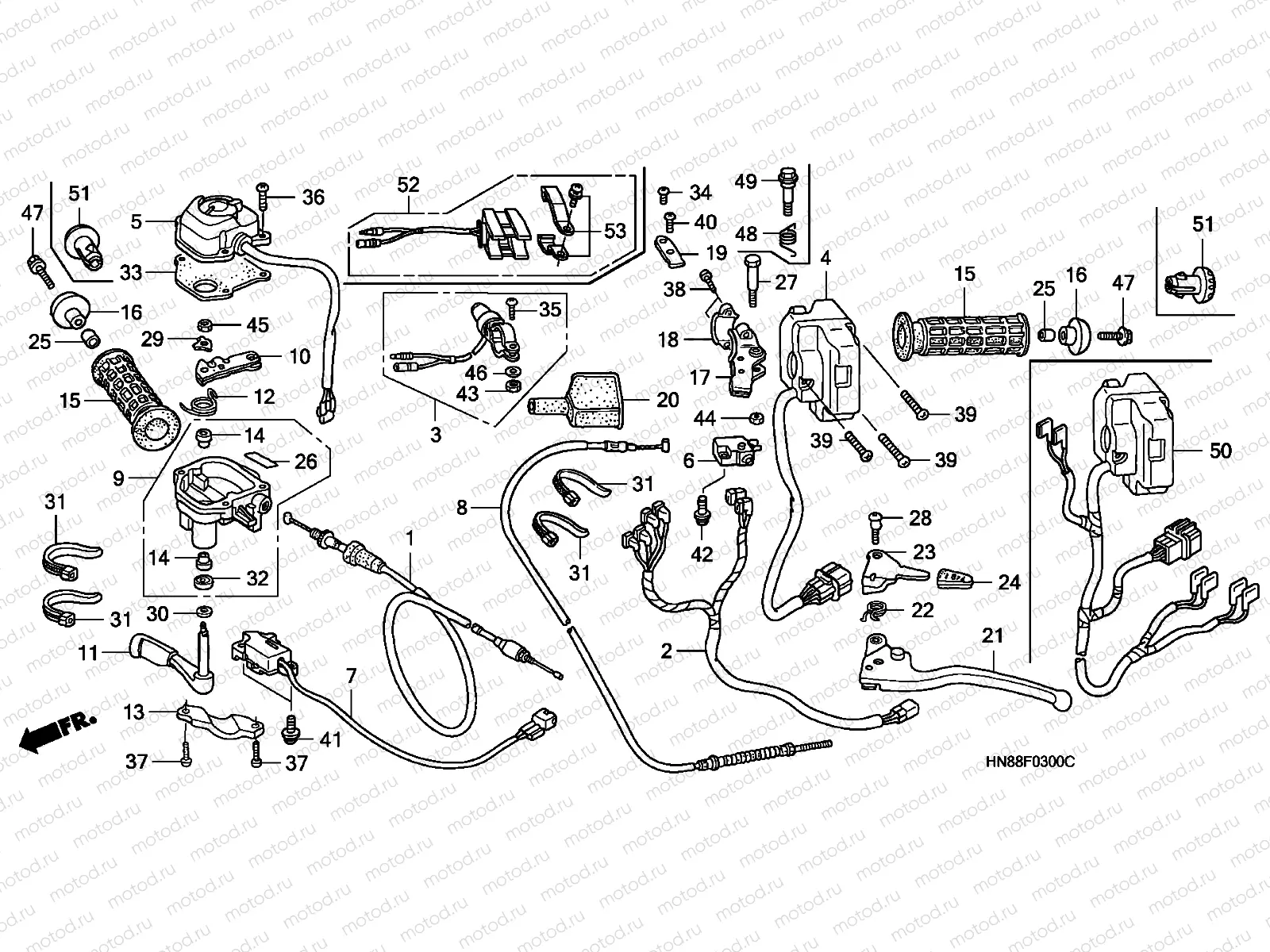F-3 HANDLE LEVER/SWITCH/CABLE