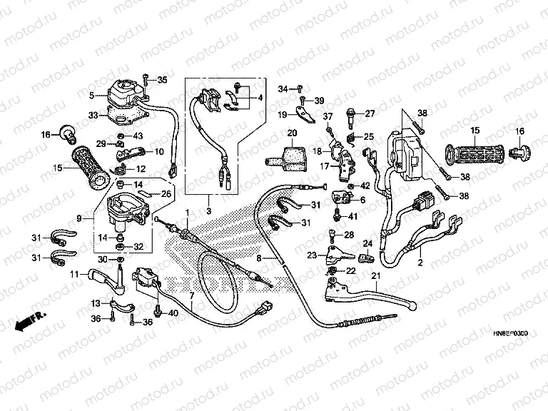 F-3 HANDLE LEVER/SWITCH/CABLE