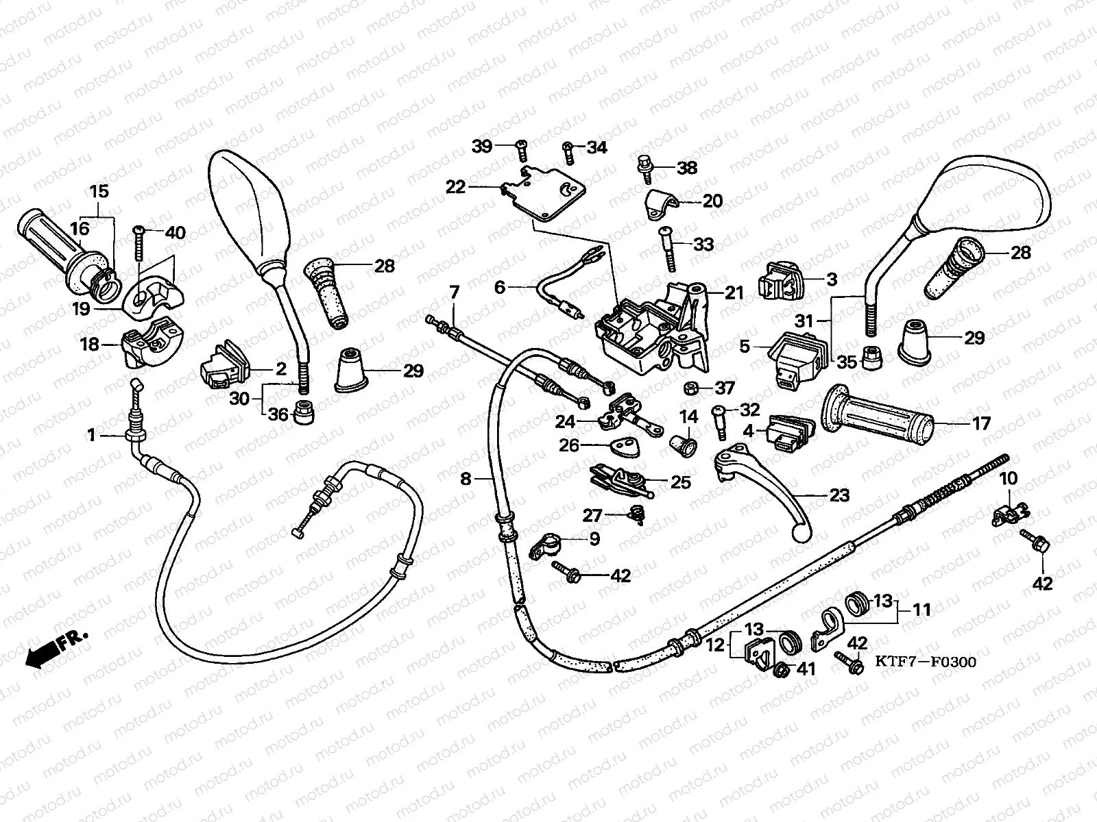 F-3 HANDLE LEVER/SWITCH/CABLE