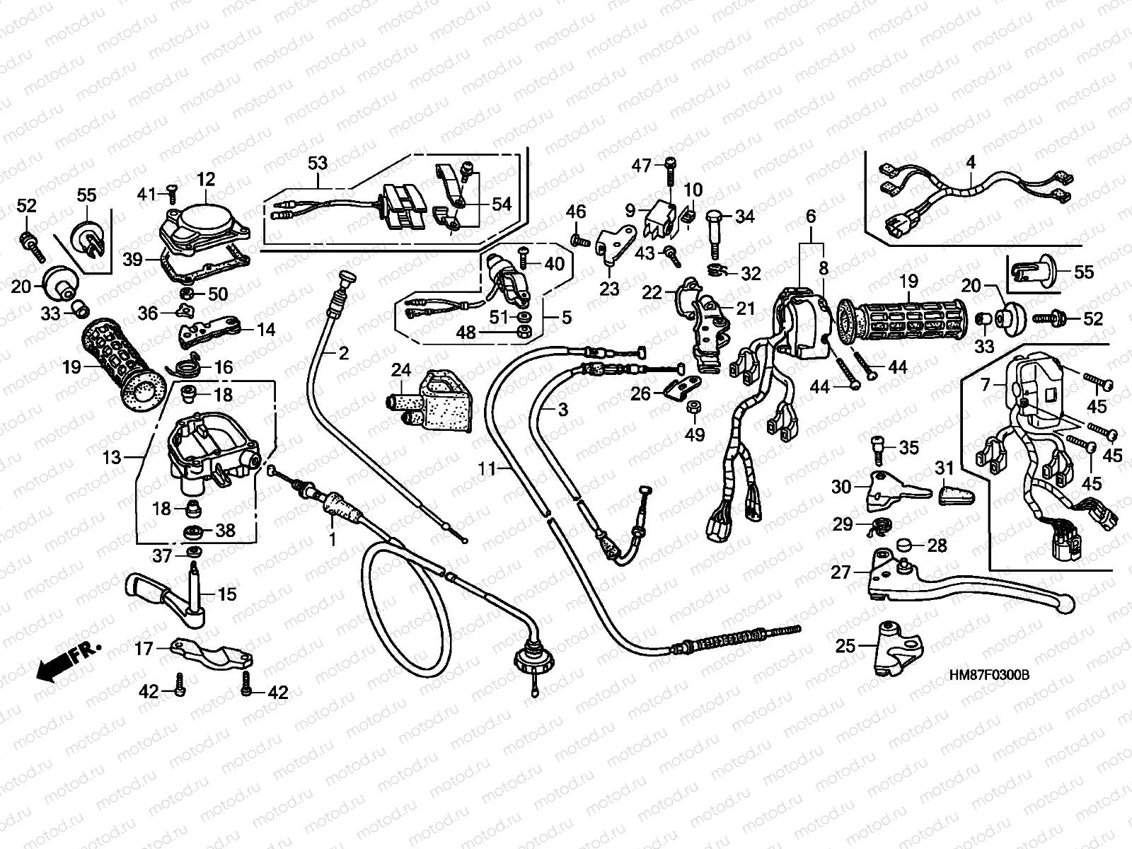 F-3 HANDLE LEVER/SWITCH/CABLE