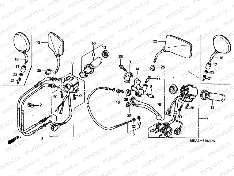 F-3 HANDLE SWITCH / LEVER / CABLE