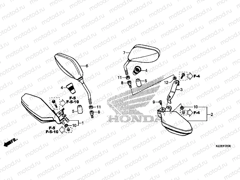 F-3 MIRROR / KNUCKLE GUARD