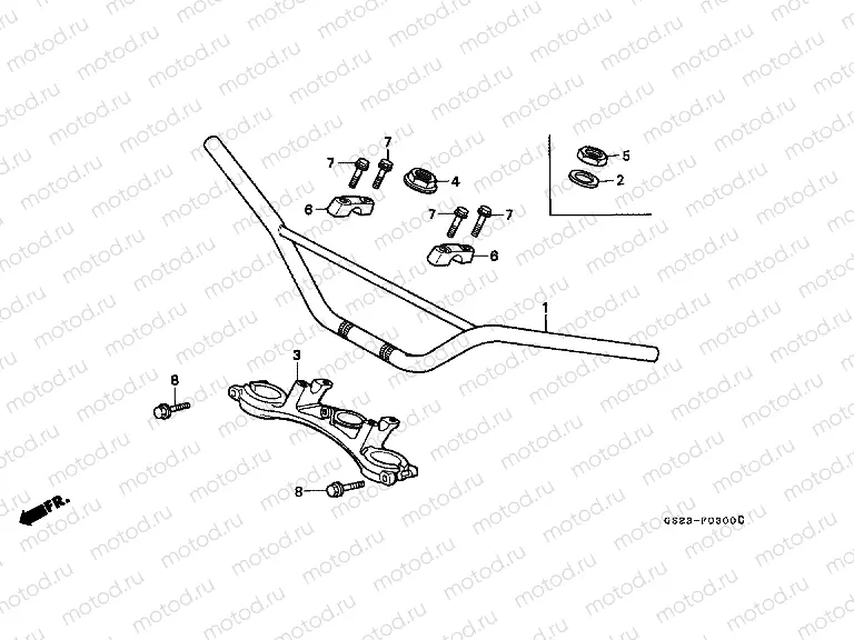 F-3 STEERING BAR PIPE / UPPER BRIDGE