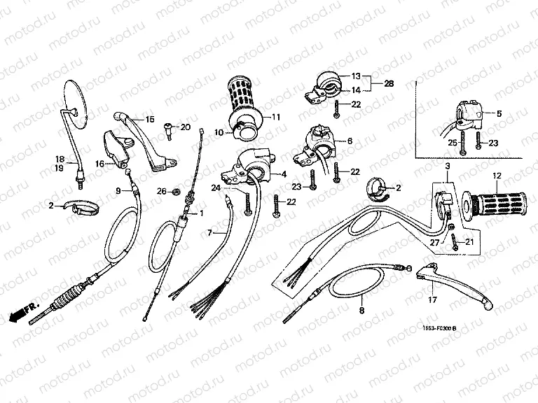 F-3 SWITCH / CABLE / HANDLE LEVER (1)