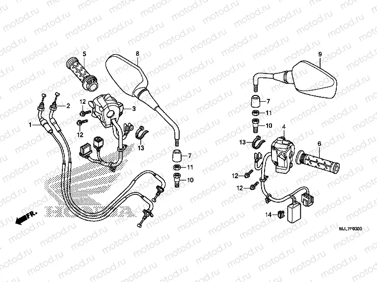 F-3 SWITCH / CABLE / MIRROR