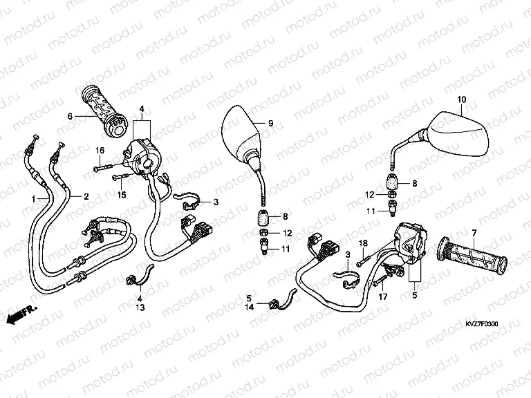 F-3 SWITCH / CABLE / MIRROR