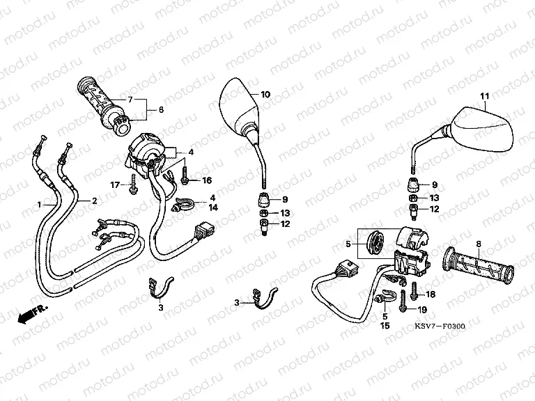 F-3 SWITCH / CABLE / MIRROR (NSS250X)