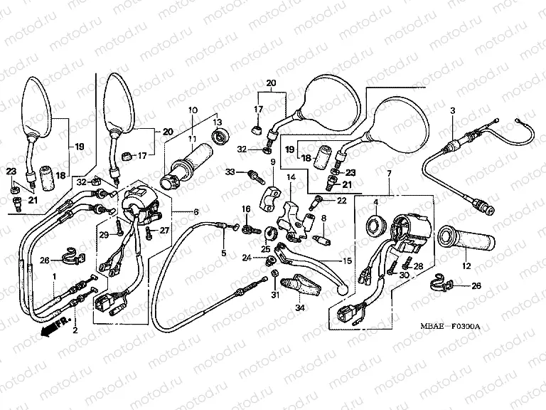 F-3 SWITCH / CABLE (VT750C1 / C2 / C3 / CD3)