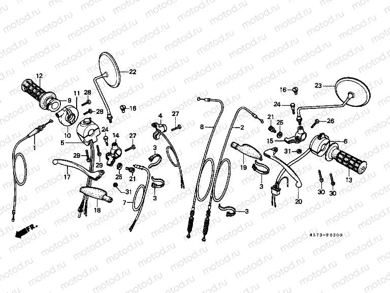 F-3 SWITCH / CABLE (XL125SZ / A / B / C)