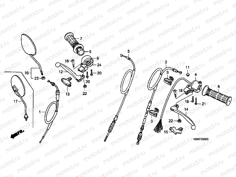F-3 SWITCH / HANDLE LEVER / CABLE (1)