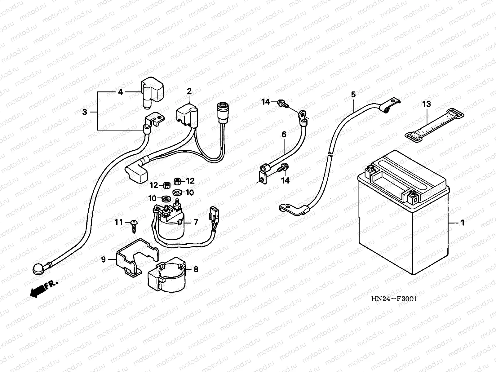 F-30-1 BATTERY (TRX500FA5/6/7/8)