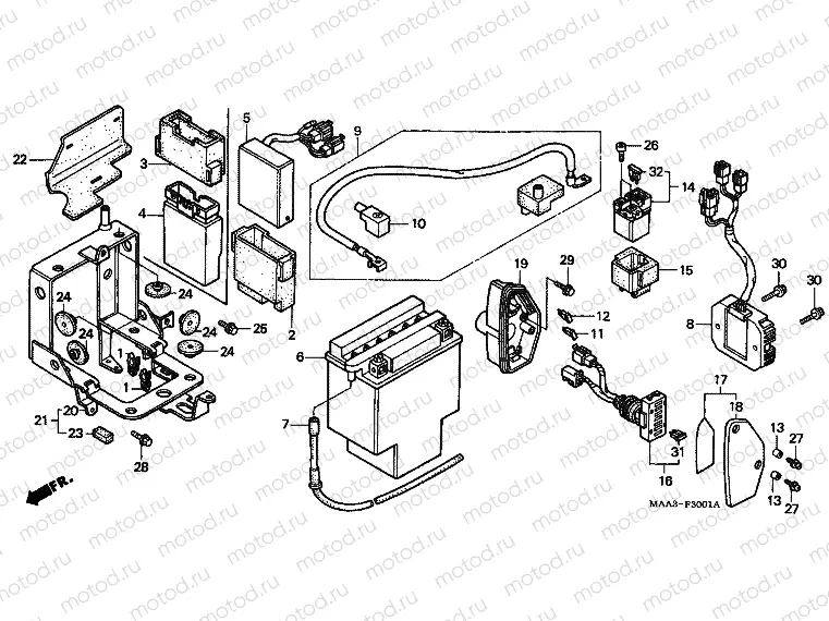 F-30-1 BATTERY (VT1100CV / VW / V2)
