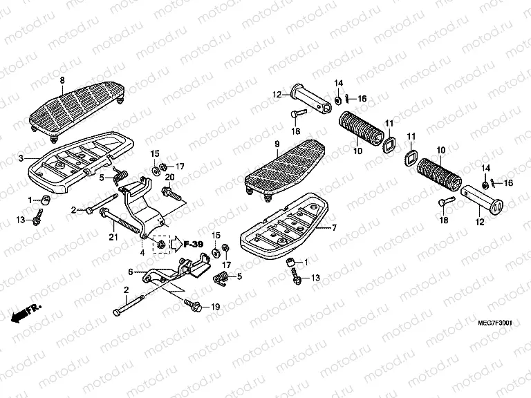 F-30-1 FOOTREST (VT750CS-KO)