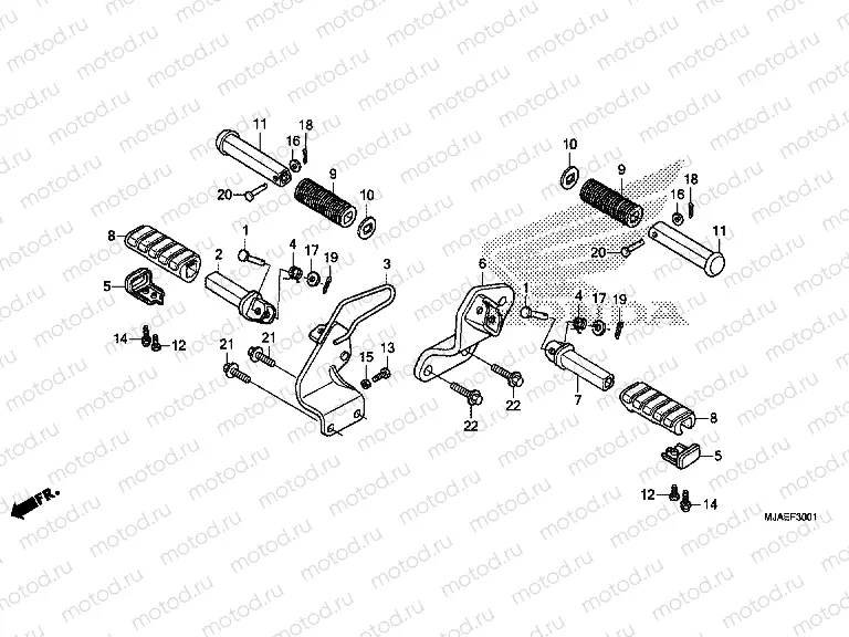 F-30-1 FOOTREST (VT750S)