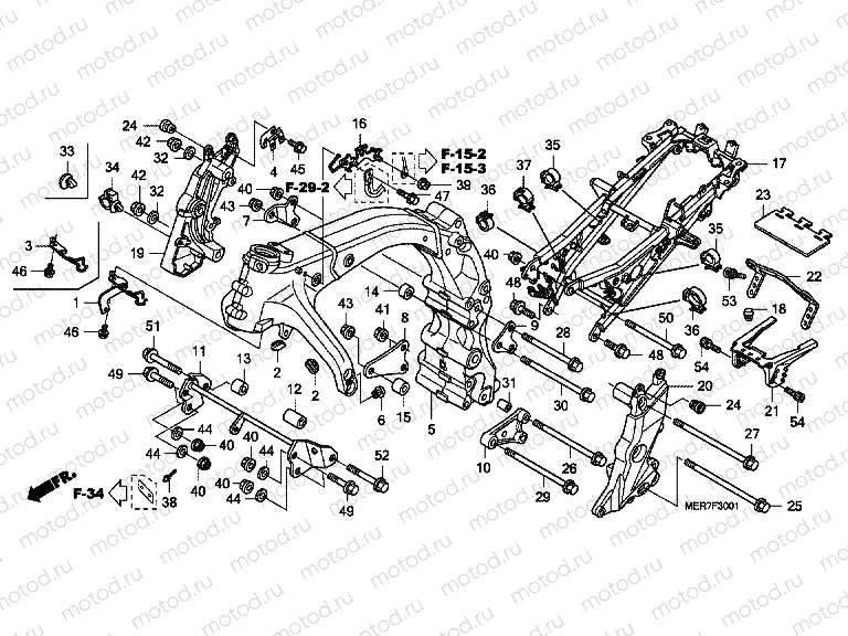 F-30-1 FRAME HOUSING (CBF600S8 / SA8 / N8 / NA8)