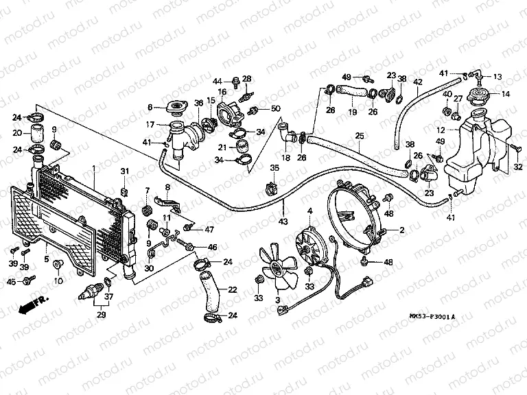 F-30-1 RADIATOR (CBR1000FK)