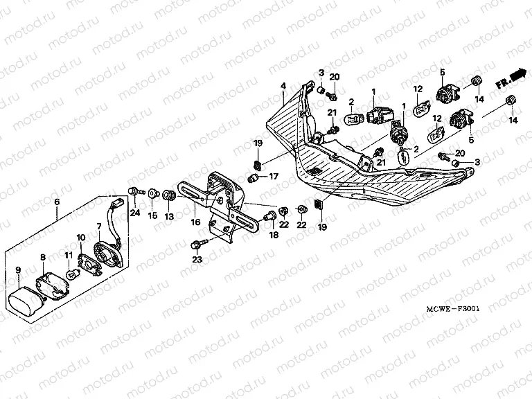 F-30-1 REAR COMBINATION LAMP (U)
