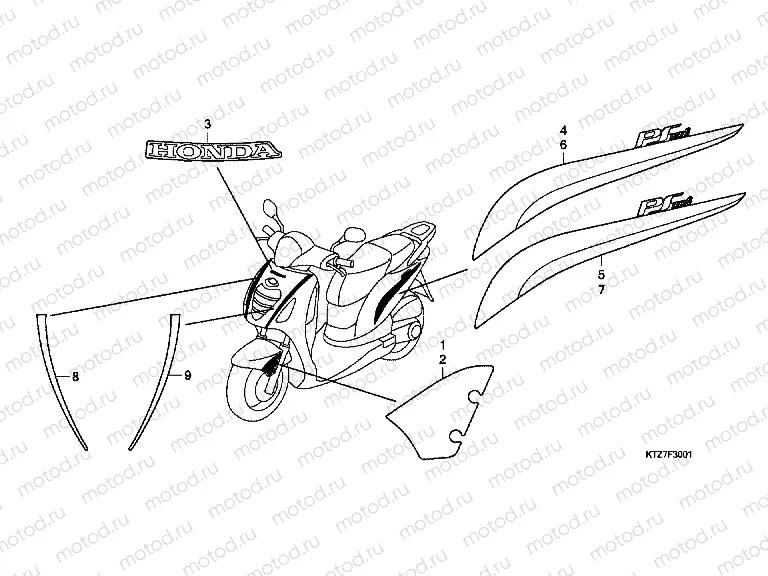 F-30-1 SIGN / STRIP (PES125R / PES150R)