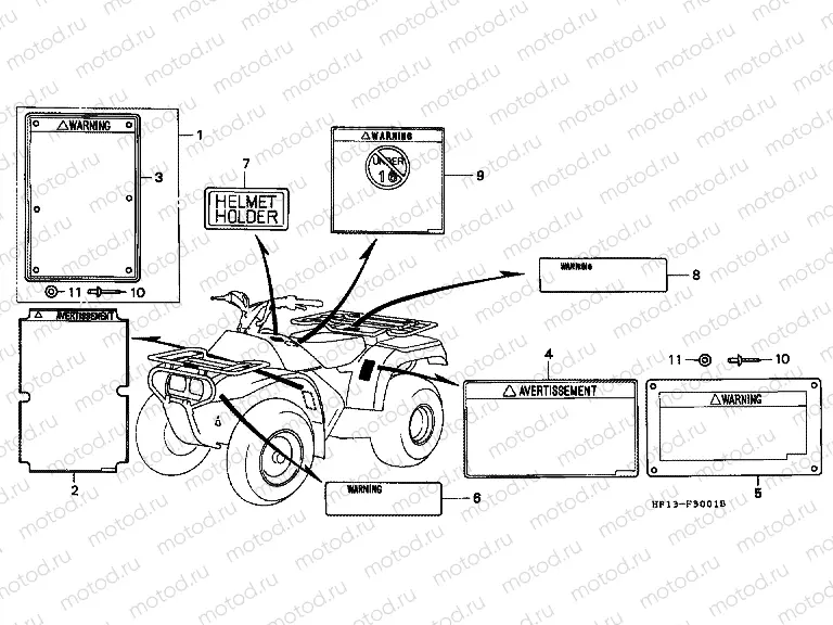 F-30-1 WARNING LABEL