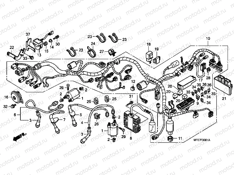 F-30-1 WIRING HARNESS (VT750C2S)