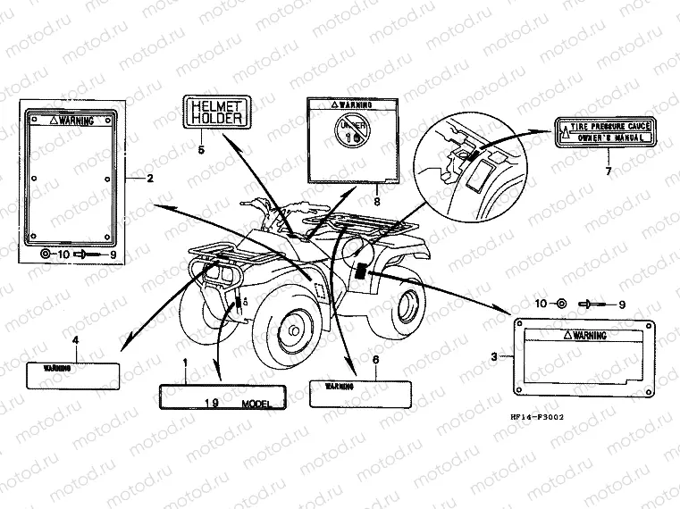 F-30-2 WARNING LABEL (92)