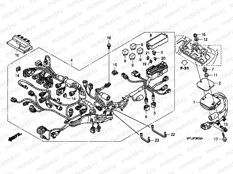 F-30-2 WIRING HARNESS (CBR1000RA)