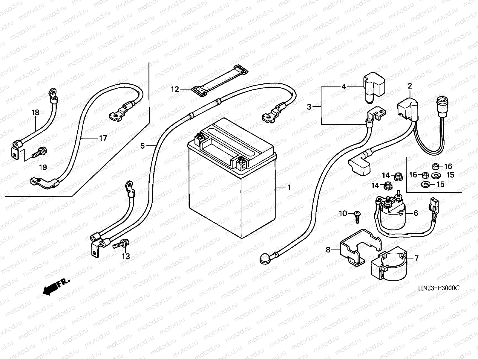 F-30 BATTERY (TRX500FA1/2/3/4)