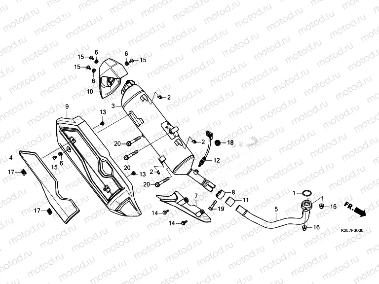 F-30 EXHAUST MUFFLER