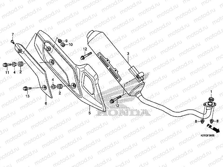 F-30 EXHAUST MUFFLER