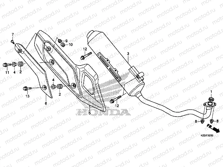 F-30 EXHAUST MUFFLER