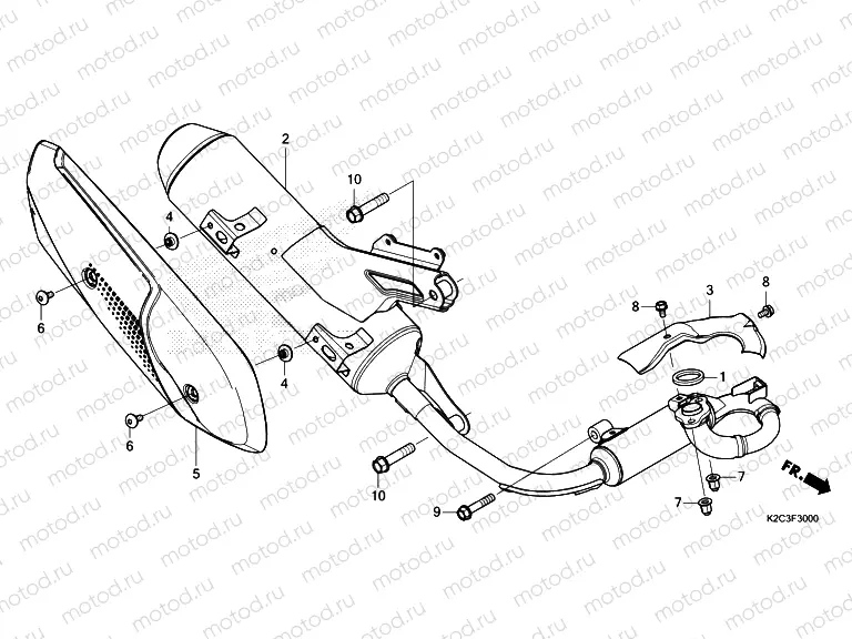 F-30 EXHAUST MUFFLER