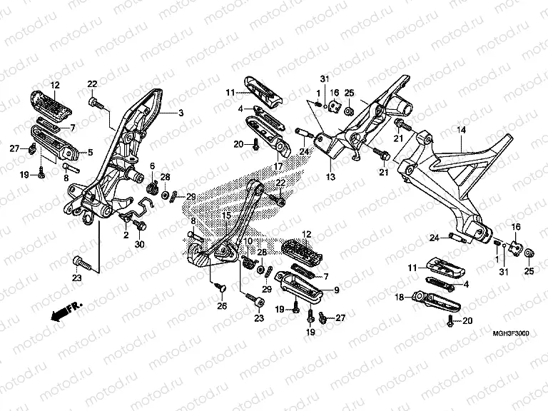 F-30 FOOTREST