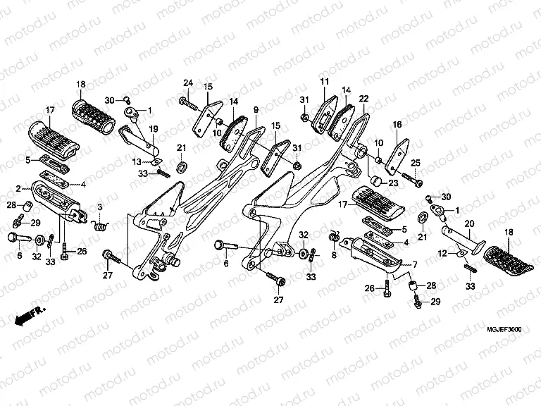 F-30 FOOTREST
