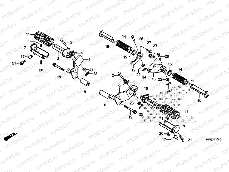 F-30 FOOTREST (VT1300CR)
