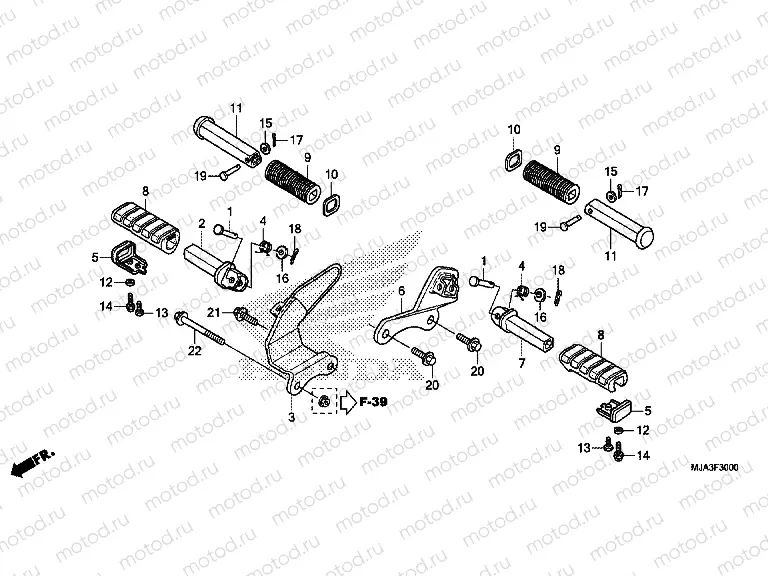 F-30 FOOTREST (VT750C / C2S / CA / CS)