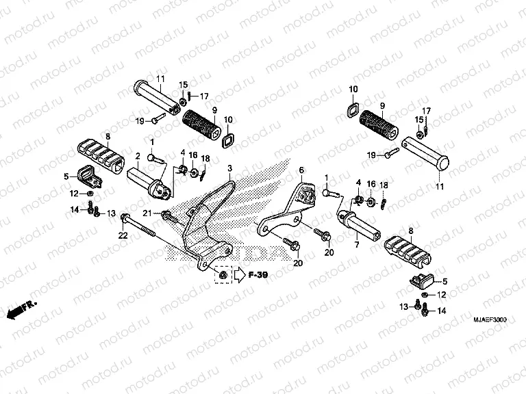 F-30 FOOTREST (VT750CS / C2B / C2S / C)