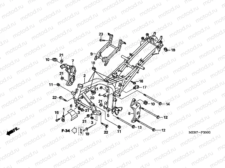F-30 FRAME HOUSING (CBF600S6 / SA6 / N6 / NA6)