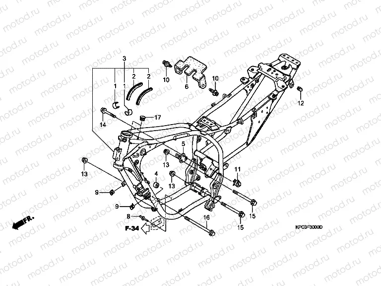 F-30 FRAME HOUSING (XL125V1 / 2/3/4/5/6)